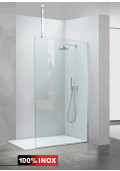 PARAVAN DUS FLOAT FULL INOX vert