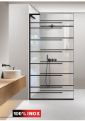 PARAVAN DUS FLOAT NEGRU INOX