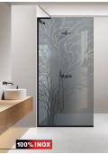 PARAVAN DUS GRI NEGRU INOX