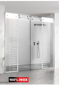 PARAVAN DUS GLISANT FULL INOX FERONERIE SUPREME ALB
