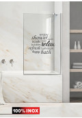 Paravan cada, model Relax, culoare decor: negru