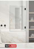 Paravan cada, model milano - black- clar full inox