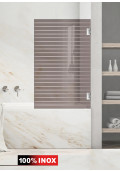 Paravan cada, sticla bronz full inox
