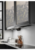 Vitrina sablata, Trandafiri Modern Bronz Mat,contur gri antracit