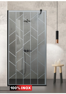 PARAVAN-DUS-WALK-IN-ARTDECO-G8-NEGRU