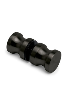 Maner tip buton pentru usa sticla INOX - negru mat