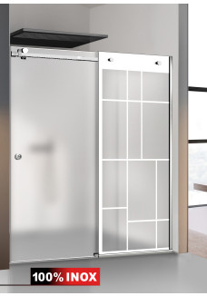PARAVAN DUS CU USA GLISANTA MAT FULL INOX