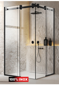 CABINA DUS GLISSANDO DUO NEGRU MAT