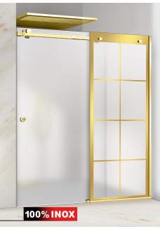 PARAVAN DUS CU USA GLISANTA FLOAT FULL INOX AURIU