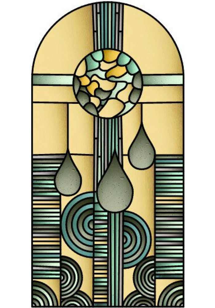 Vitraliu pictat cu design actual