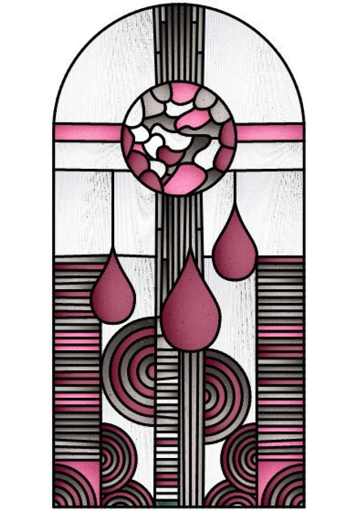Vitraliu pictat cu design actual