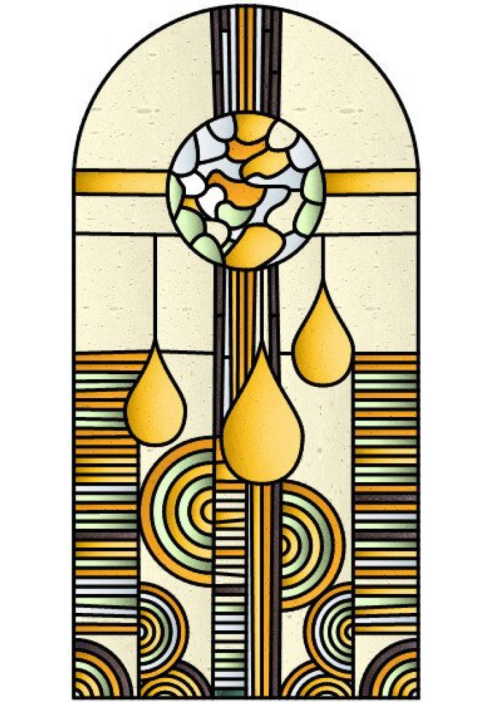 Vitraliu pictat cu design actual
