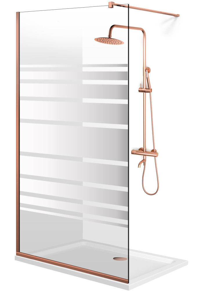 PARAVAN DUS FLOAT FULL INOX MULTILINE INCOLOR