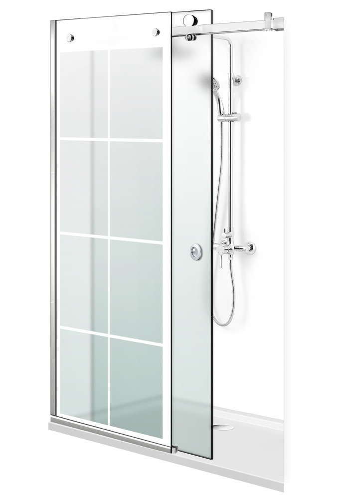 PARAVAN DUS CU USA MAT FULL INOX