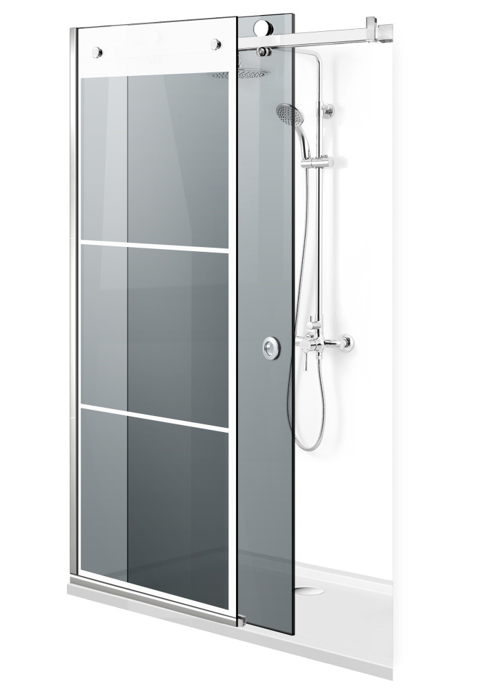 PARAVAN DUS GRI FULL INOX