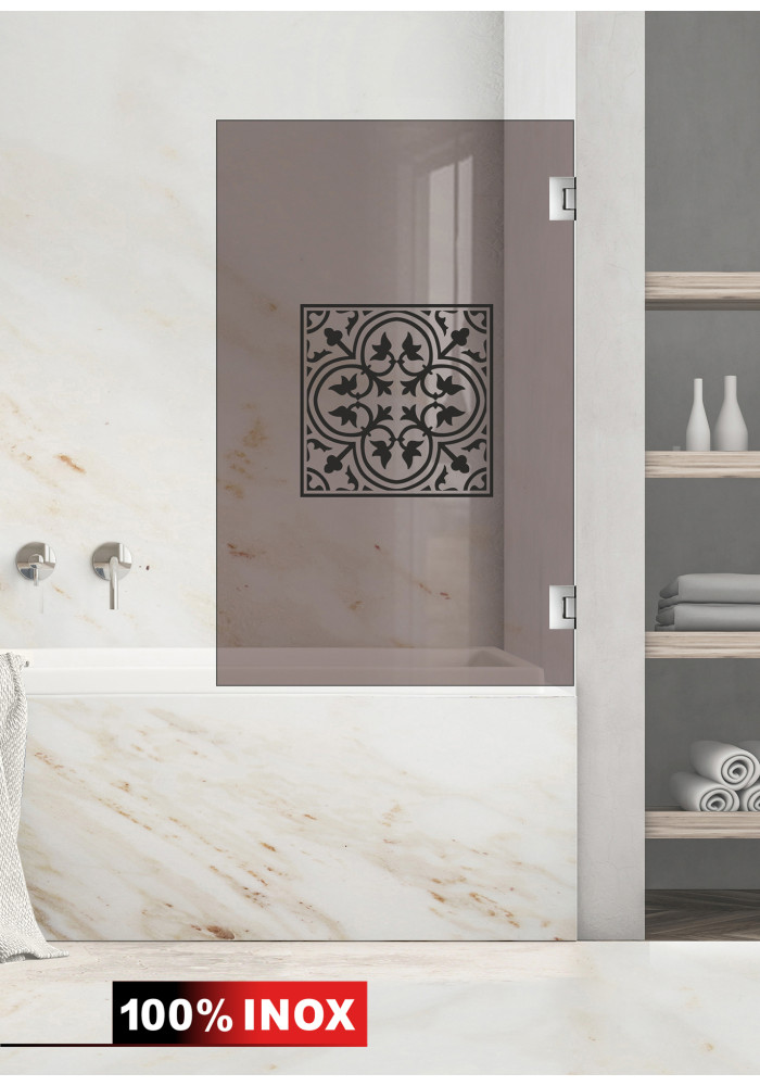 Paravan cada sticla bronz, model Vintage culoare negru