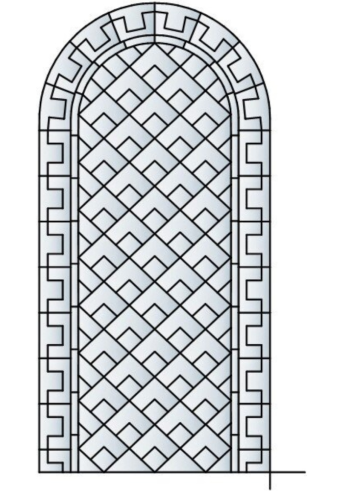 Vitraliu pe sticla sablata desenat