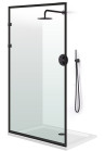 PARAVAN DUS FLOAT MODEL SABLAT NEGRU FULL INOX