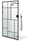 PARAVAN DUS FLOAT FULL INOX NEGRU 