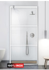 PARAVAN DUS FLOAT FULL INOX VINTAGE
