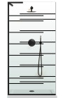 PARAVAN DUS FLOAT FULL INOX NEGRU 