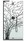 PARAVAN DUS FLOAT NEGRU FULL INOX