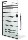 PARAVAN DUS FLOAT FULL INOX NEGRU 