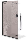 PARAVAN DUS BRONZ NEGRU FULL  INOX