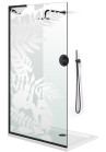 PARAVAN DUS FLOAT NEGRU FULL INOX