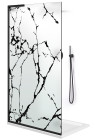PARAVAN DUS STICLA MATA BLACK FULL INOX