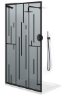 PARAVAN DUS GRI FULL INOX NEGRU 