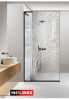 PARAVAN DUS FLOAT NEGRU INOX