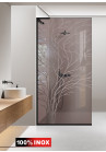 PARAVAN DUS BRONZ NEGRU INOX