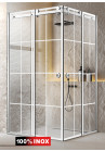 CABINA DUS GLISANT FULL INOX MODE ALB