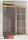 PARAVAN DUS BRONZ FULL INOX AURIU