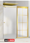 PARAVAN DUS CU USA GLISANTA FLOAT FULL INOX AURIU