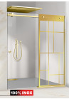 PARAVAN DUS CU USA FLOAT FULL INOX AURIU