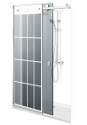 PARAVAN DUS GLISANT GRI FULL INOX