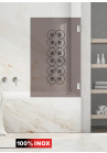 Paravan cada, sticla bronz model Vintage2 tratat negru